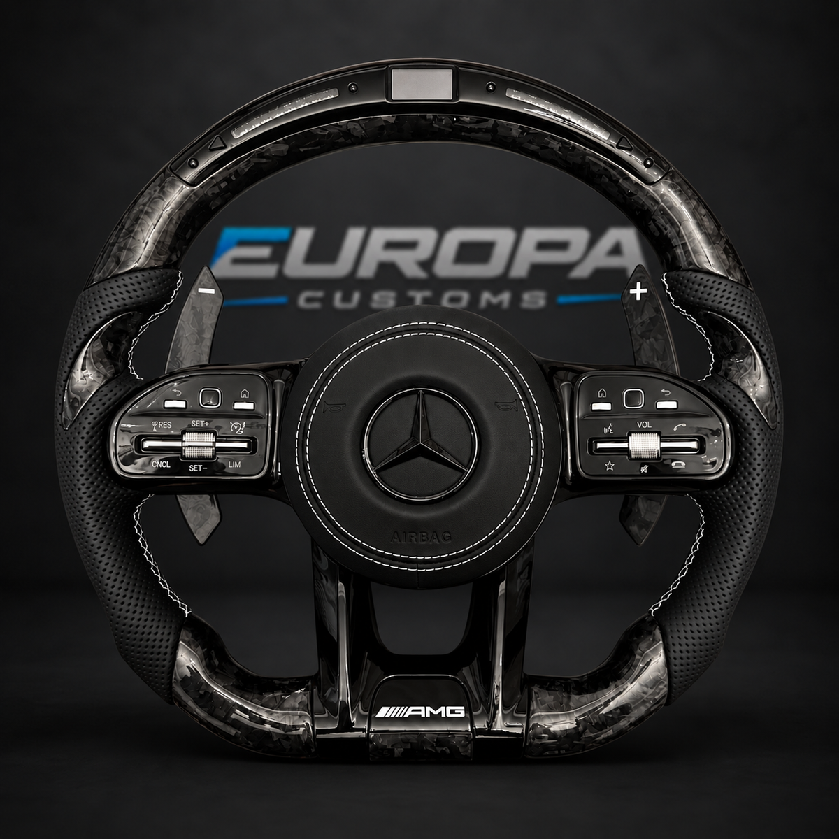 LED Forged Carbon AMG Performance Steering Wheel
