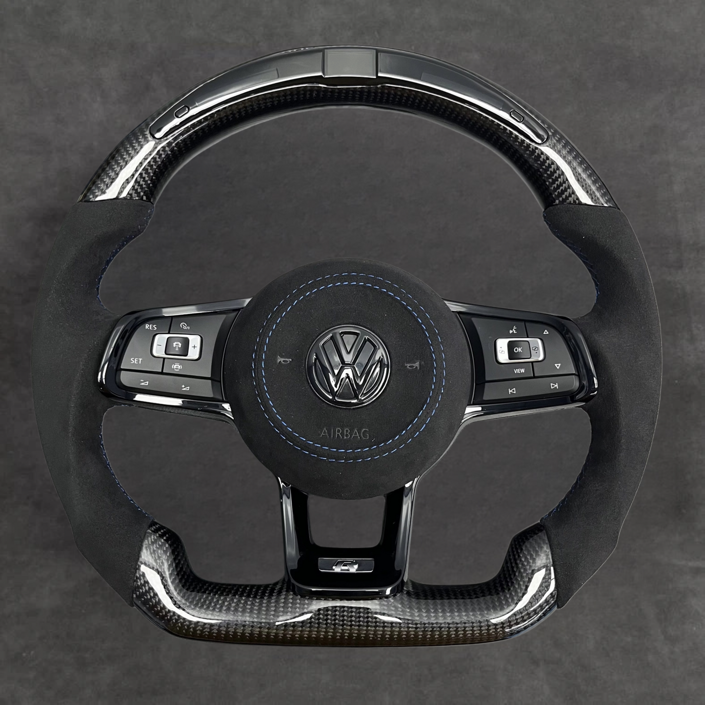 VW carbon fiber steering wheel by Europa Customs