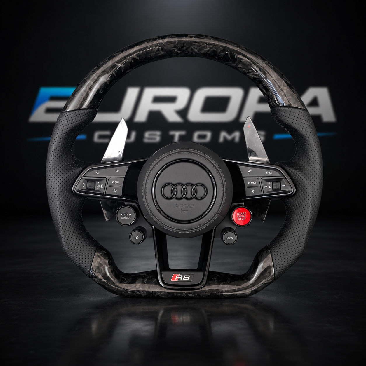 Audi R8 Carbon Fiber Alcantara Steering Wheel