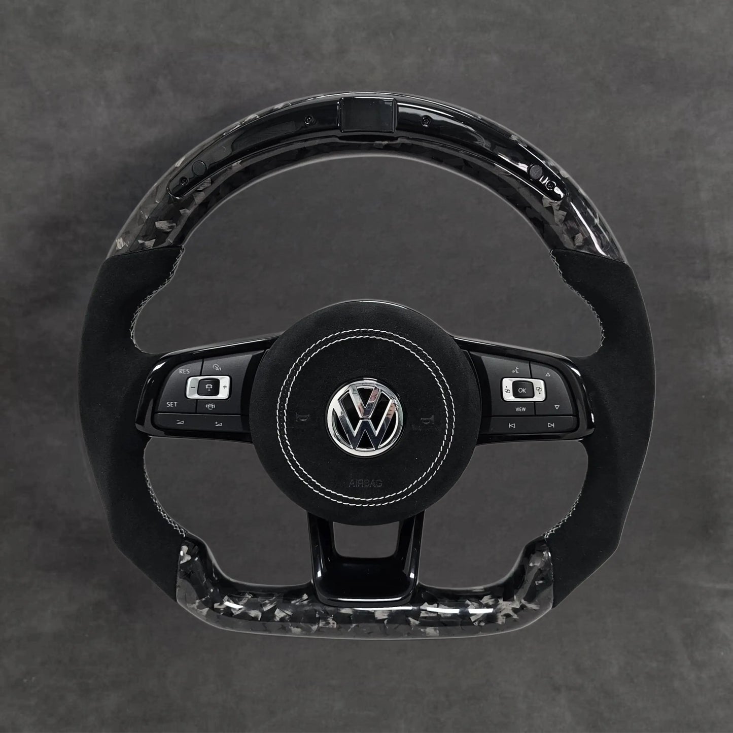 VW carbon fiber steering wheel by Europa Customs