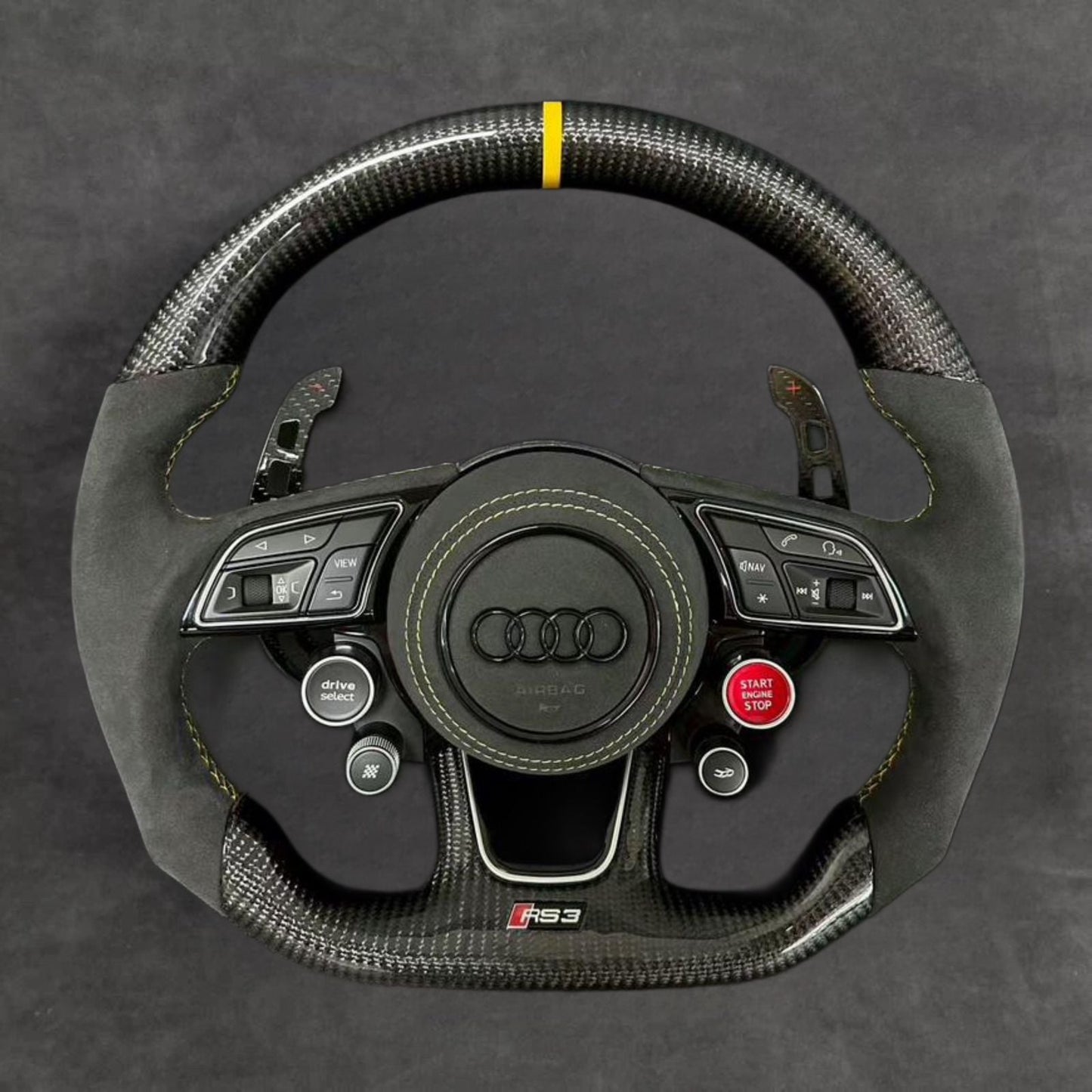 Audi carbon fiber steering wheel by Europa Customs