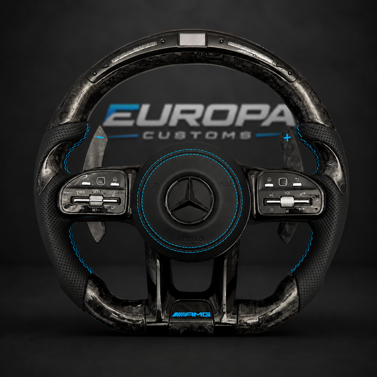 LED Forged Carbon AMG Performance Steering Wheel