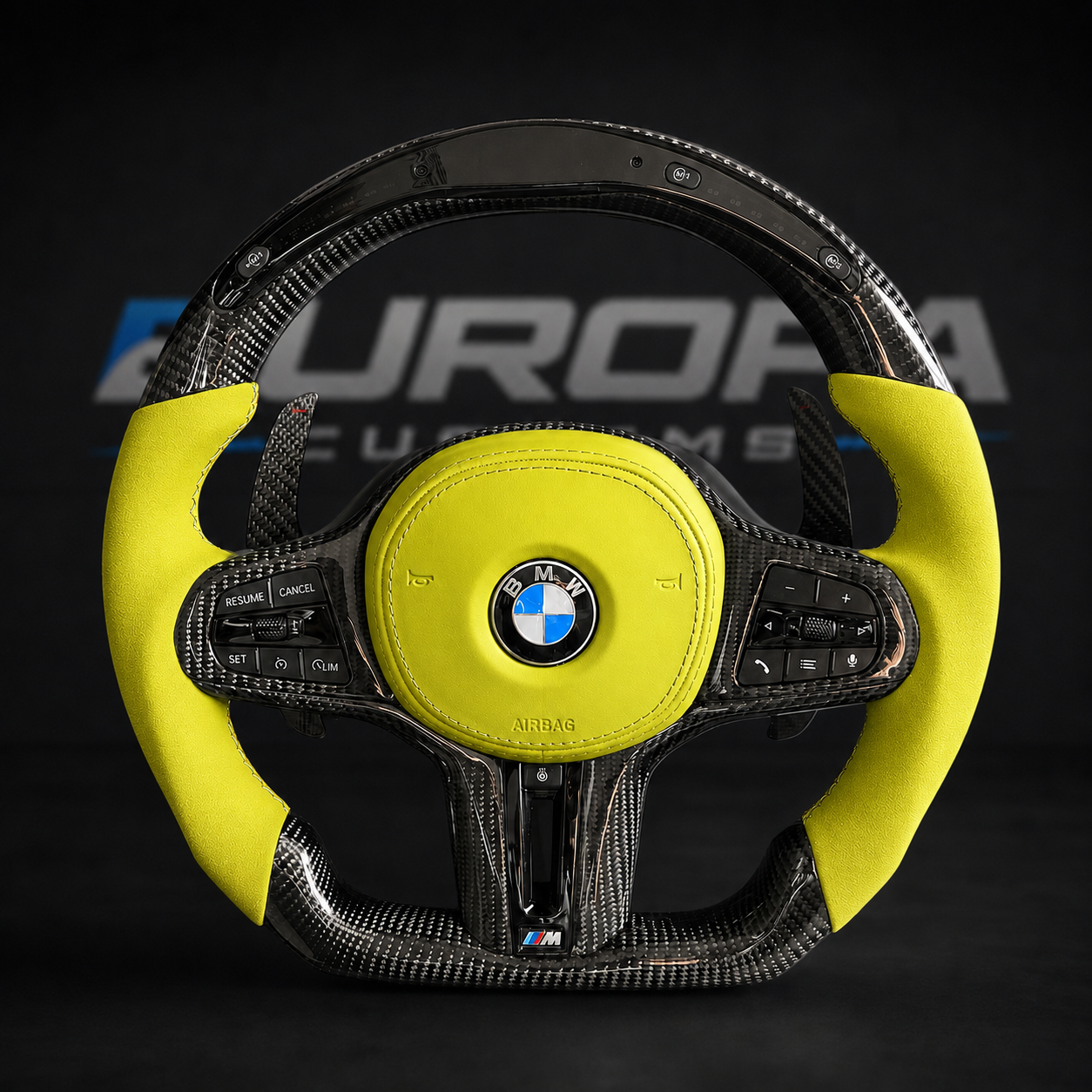 LED Carbon Fiber Steering Wheel M-Performance ULTIMATE CARBON Edition G-Series F91/ F92/ F93/F95/F96/F90 LCI/F87 LCI EUROPA CUSTOMS