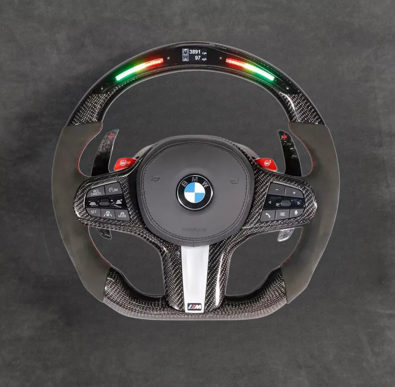BMW carbon fiber steering wheel by Europa Customs