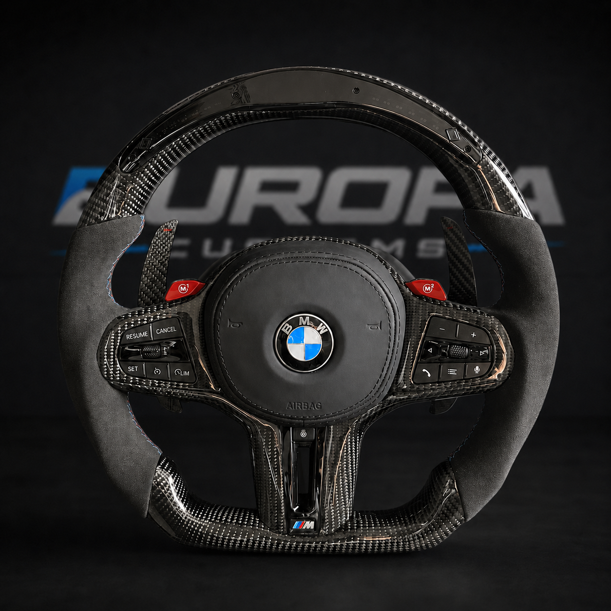 LED Carbon Fiber Steering Wheel G-Series F91/ F92/ F93/F95/F96/F90 LCI/F87 LCI EUROPA CUSTOMS