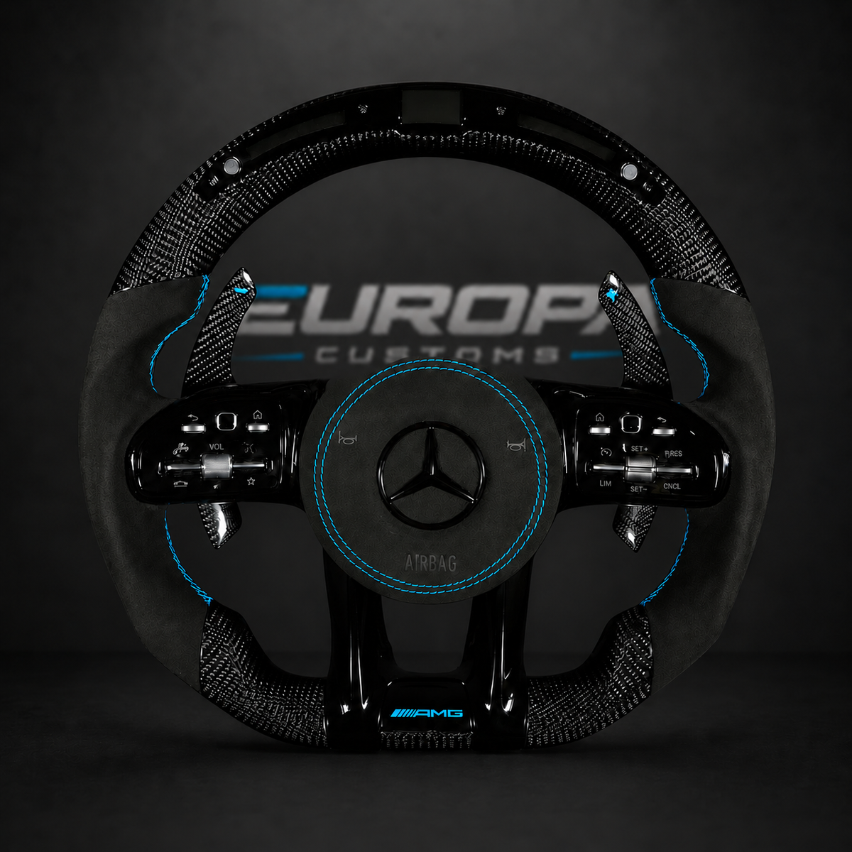 LED Carbon Fiber AMG Performance Steering Wheel