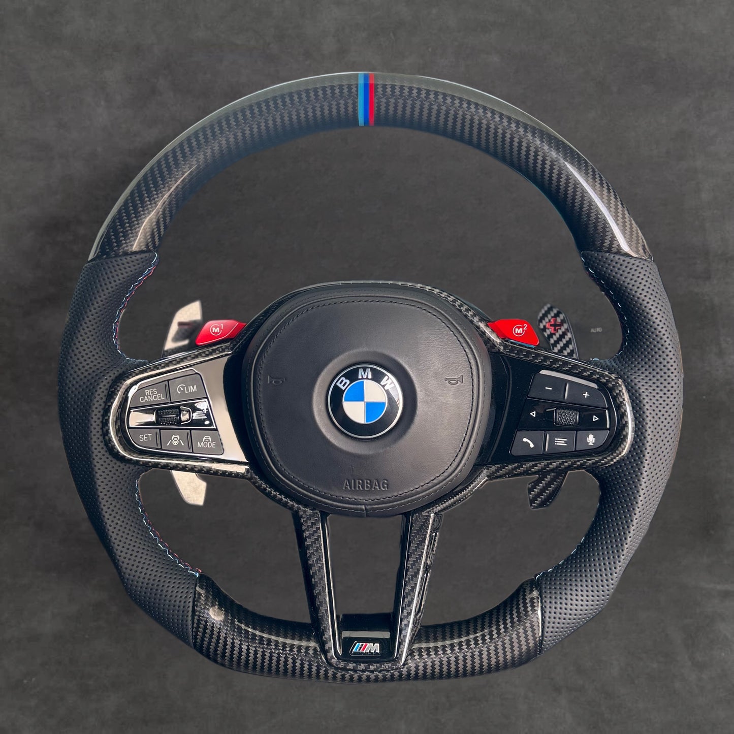 BMW carbon fiber steering wheel by Europa Customs
