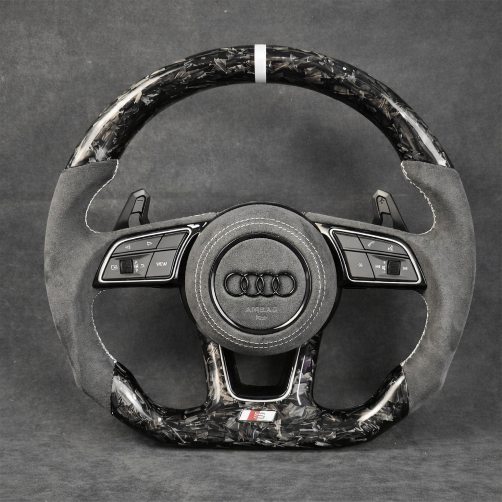 Audi carbon fiber steering wheel by Europa Customs