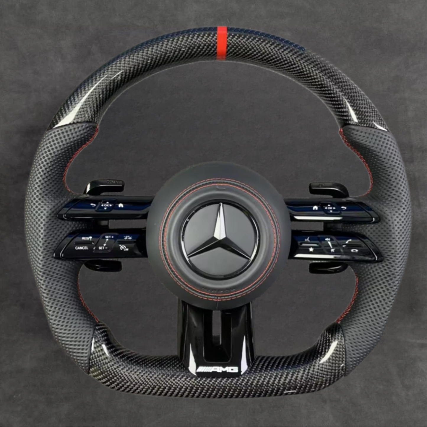 Mercedes carbon fiber steering wheel by Europa Customs