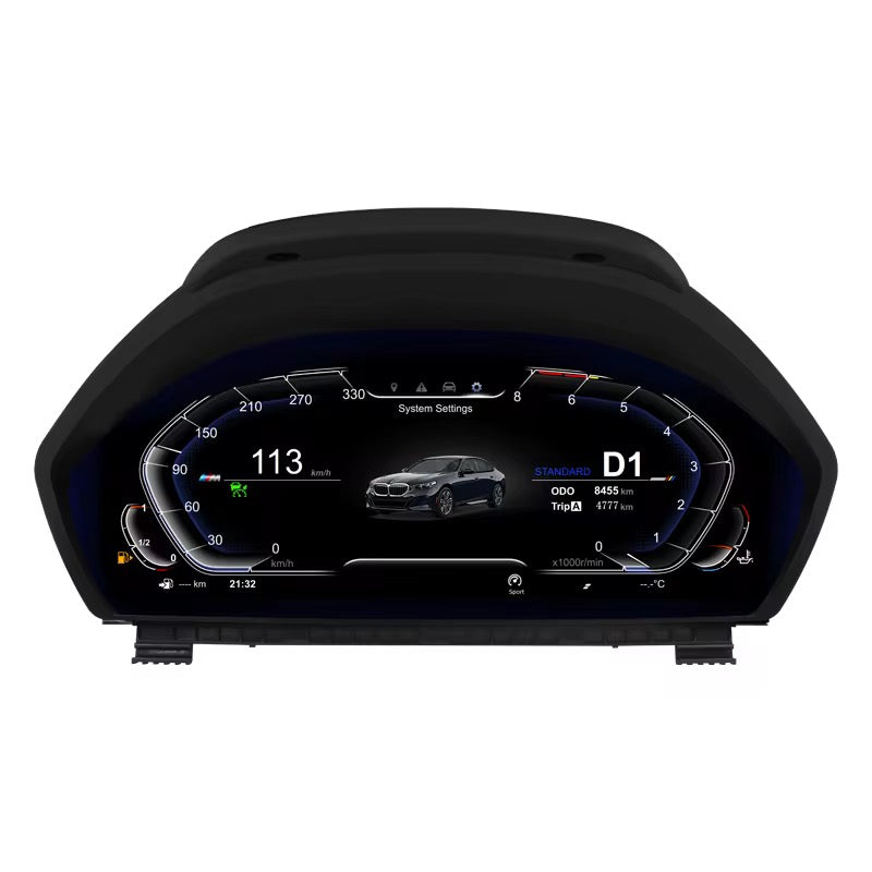BMW digital instrument cluster by Europa Customs