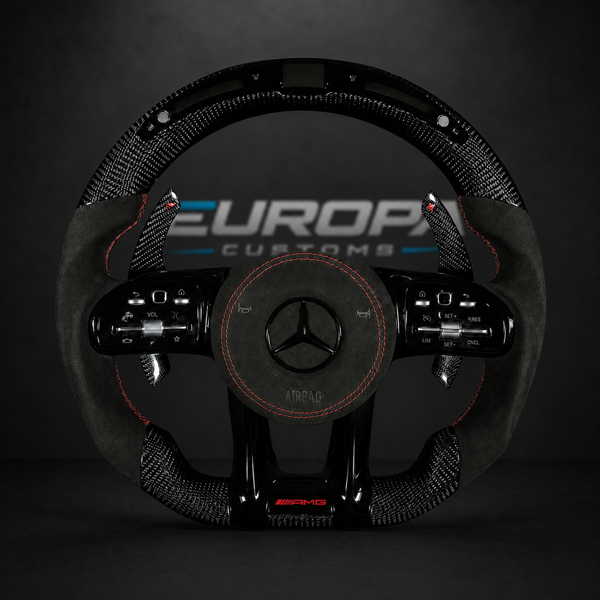 LED Carbon Fiber AMG Performance Steering Wheel