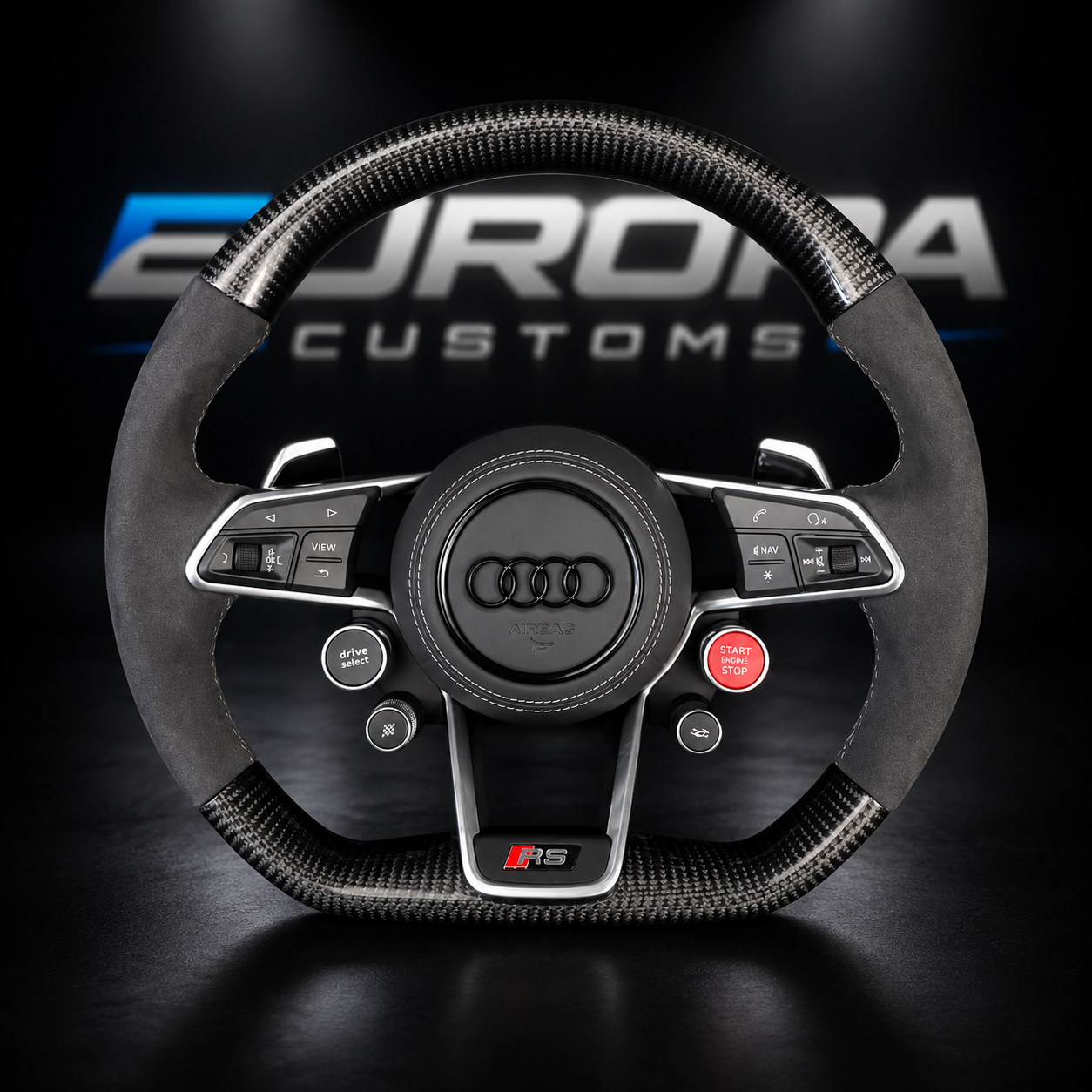 Audi R8 Carbon Fiber Alcantara Steering Wheel