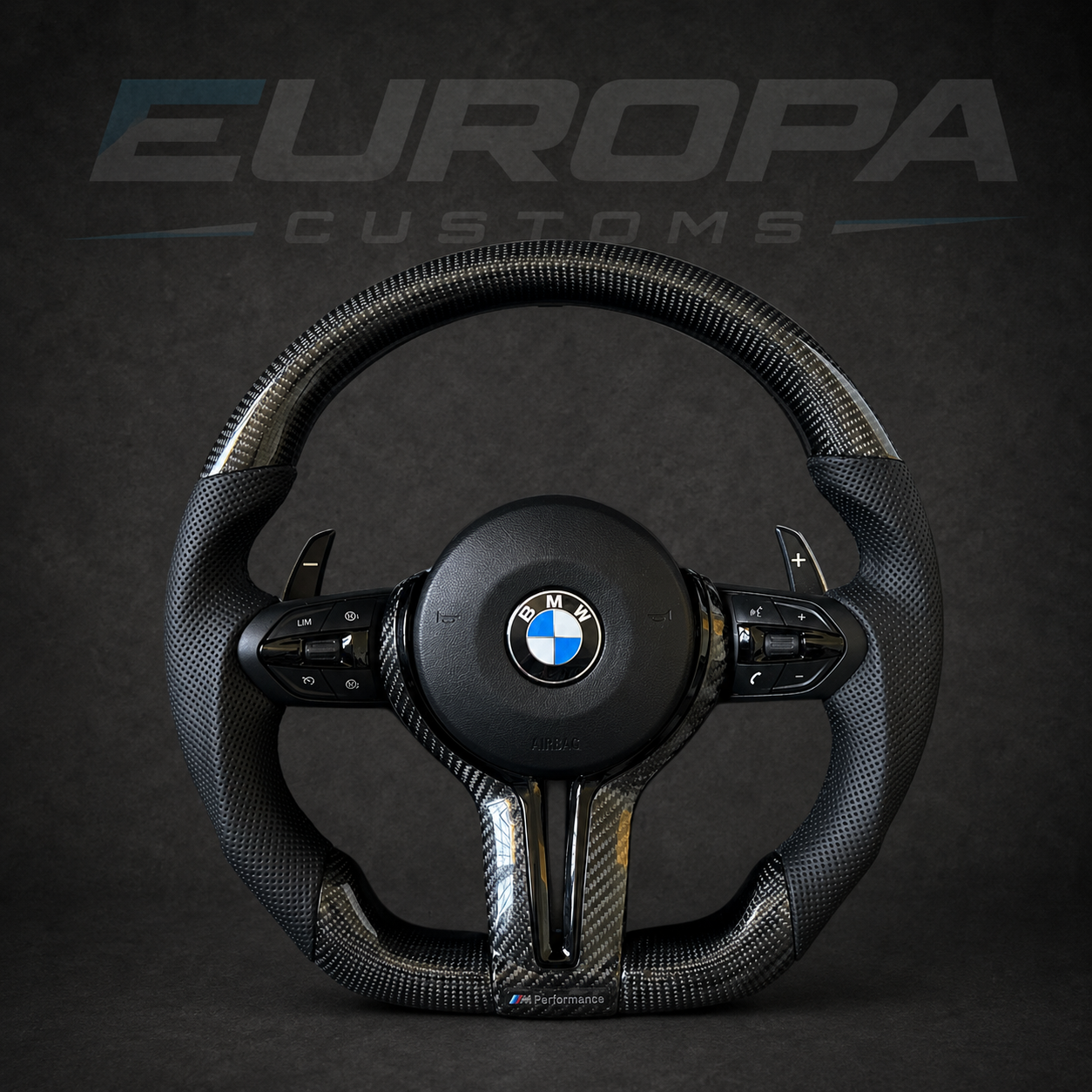 Carbon Fiber Steering Wheel E& F-Series EUROPA CUSTOMS