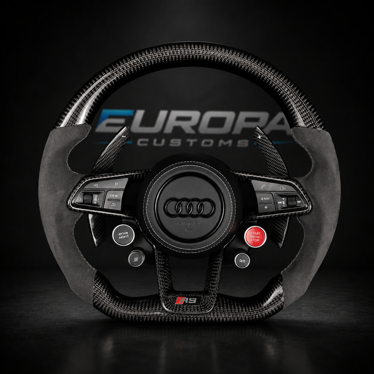 Audi R8 Carbon Fiber Alcantara Steering Wheel