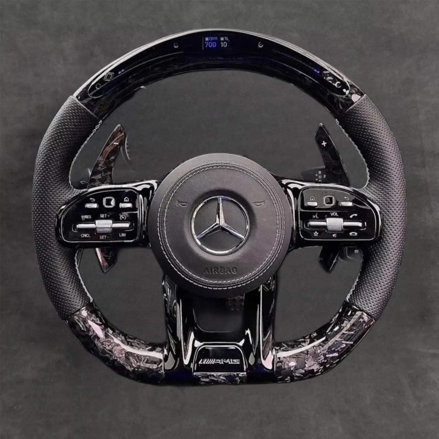 Mercedes carbon fiber steering wheel by Europa Customs