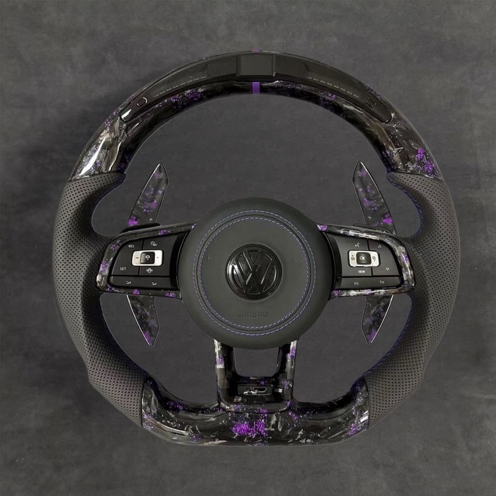 VW carbon fiber steering wheel by Europa Customs