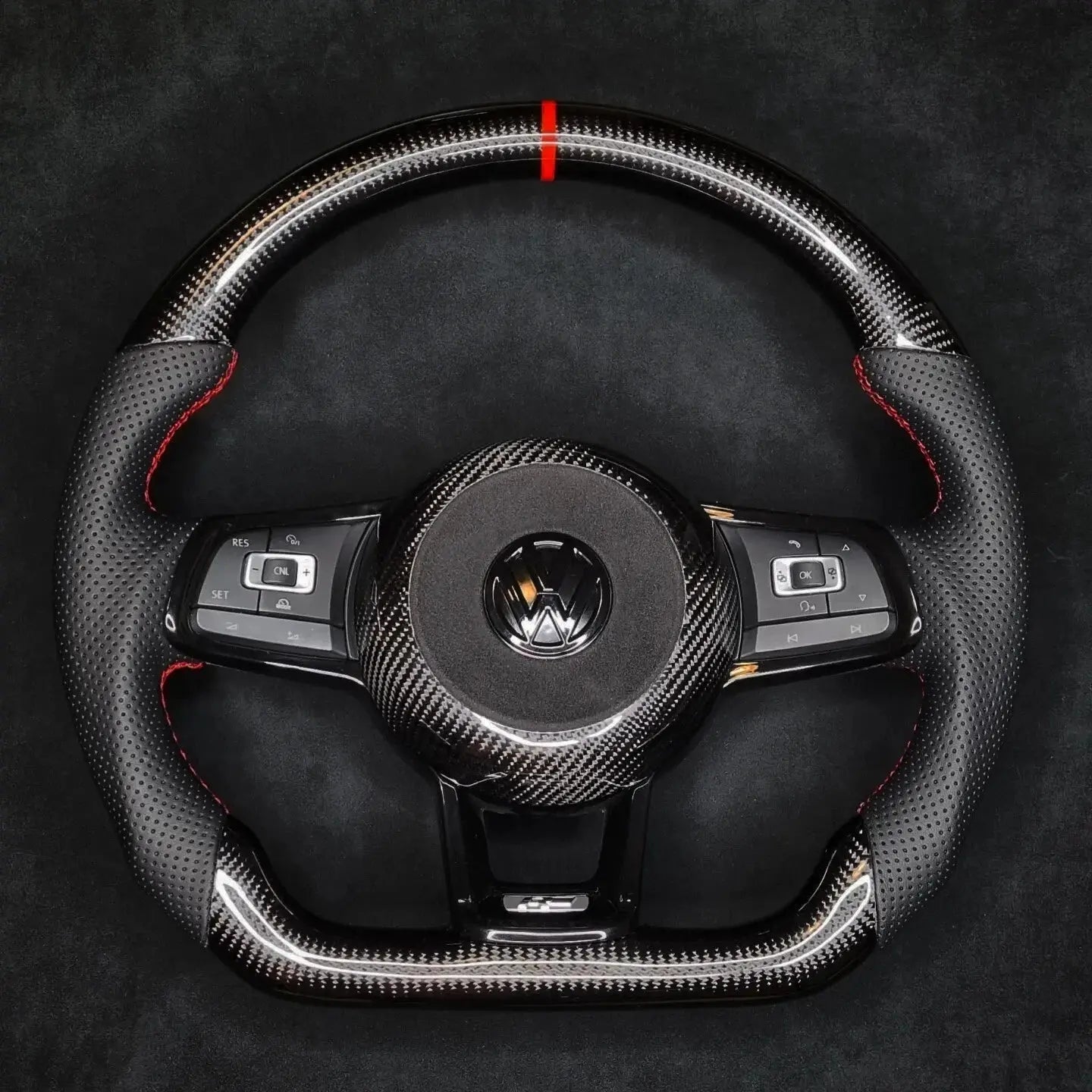 VW carbon fiber steering wheel by Europa Customs
