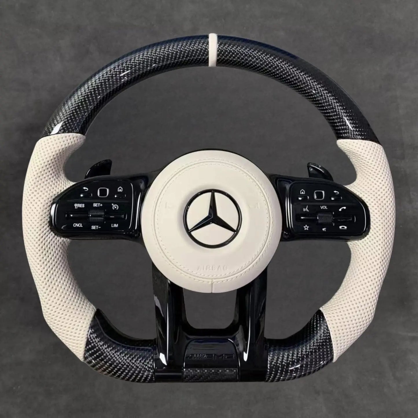 Mercedes carbon fiber steering wheel by Europa Customs