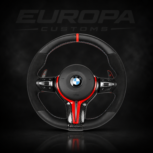 Red Edition Steering Wheel Alcantara/ Leather E& F-Series EUROPA CUSTOMS