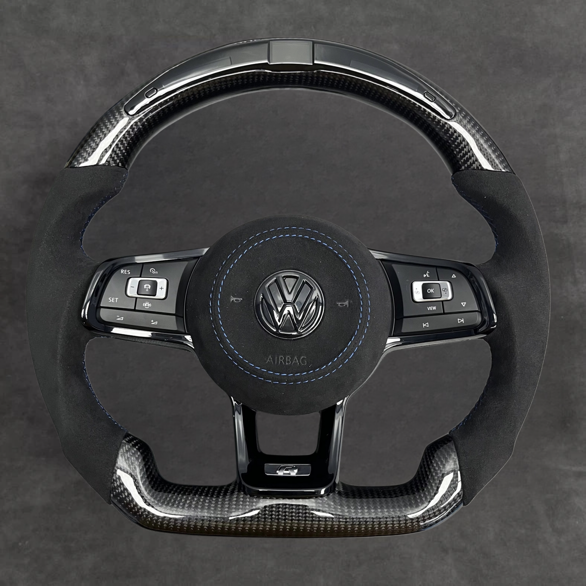 VW carbon fiber steering wheel by Europa Customs