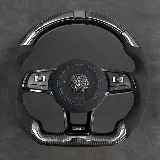 VW carbon fiber steering wheel by Europa Customs