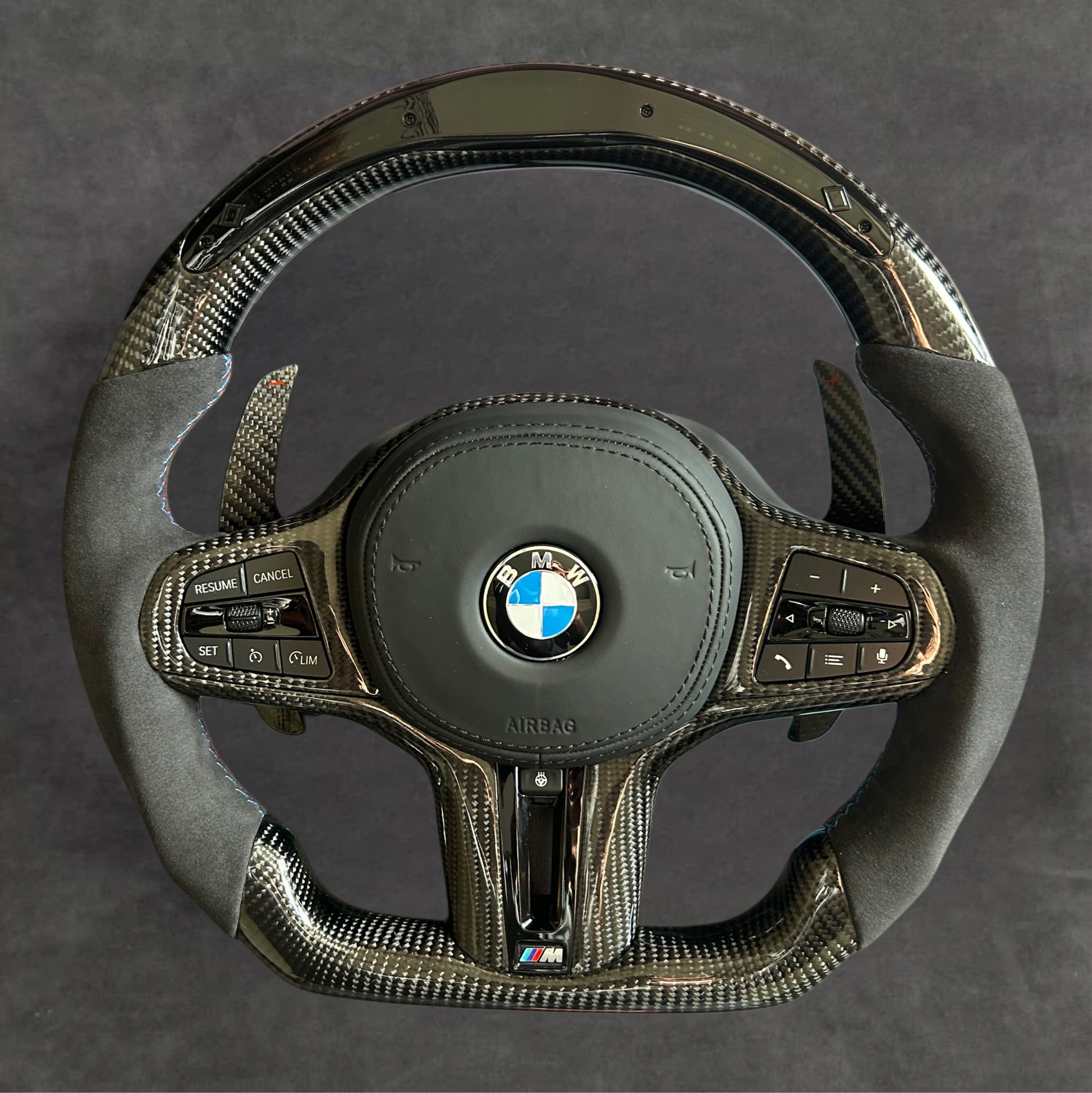BMW carbon fiber steering wheel by Europa Customs