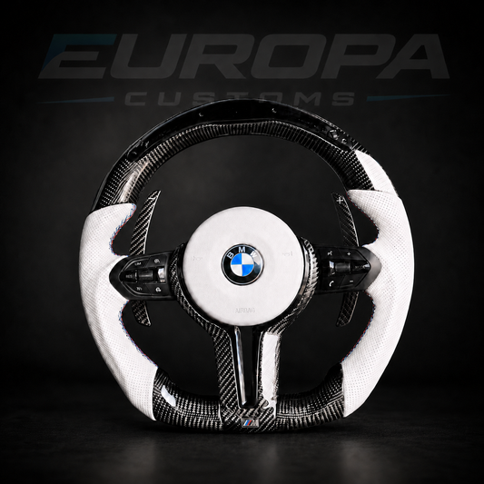 M-Perfromance LED Carbon Fiber Steering Wheel Leather E& F-Series EUROPA CUSTOMS