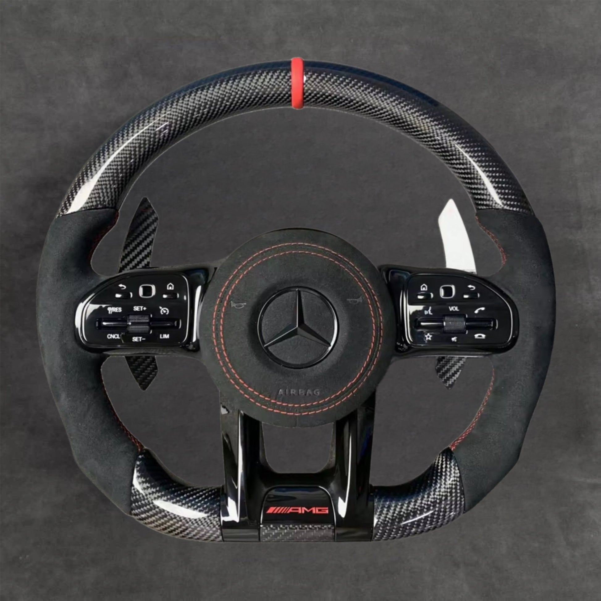 Mercedes carbon fiber steering wheel by Europa Customs