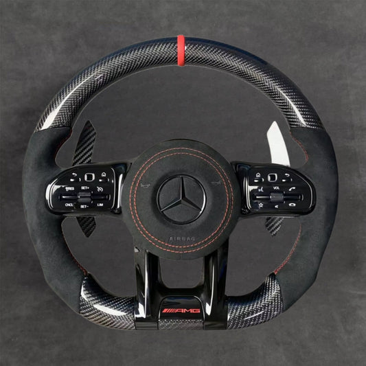 Mercedes carbon fiber steering wheel by Europa Customs
