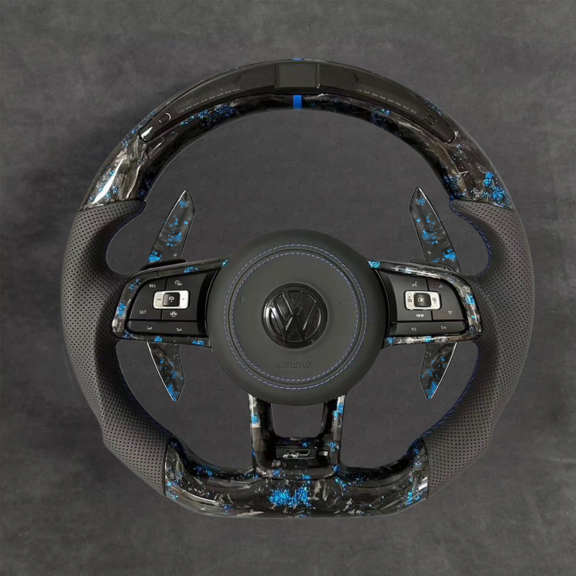 VW carbon fiber steering wheel by Europa Customs