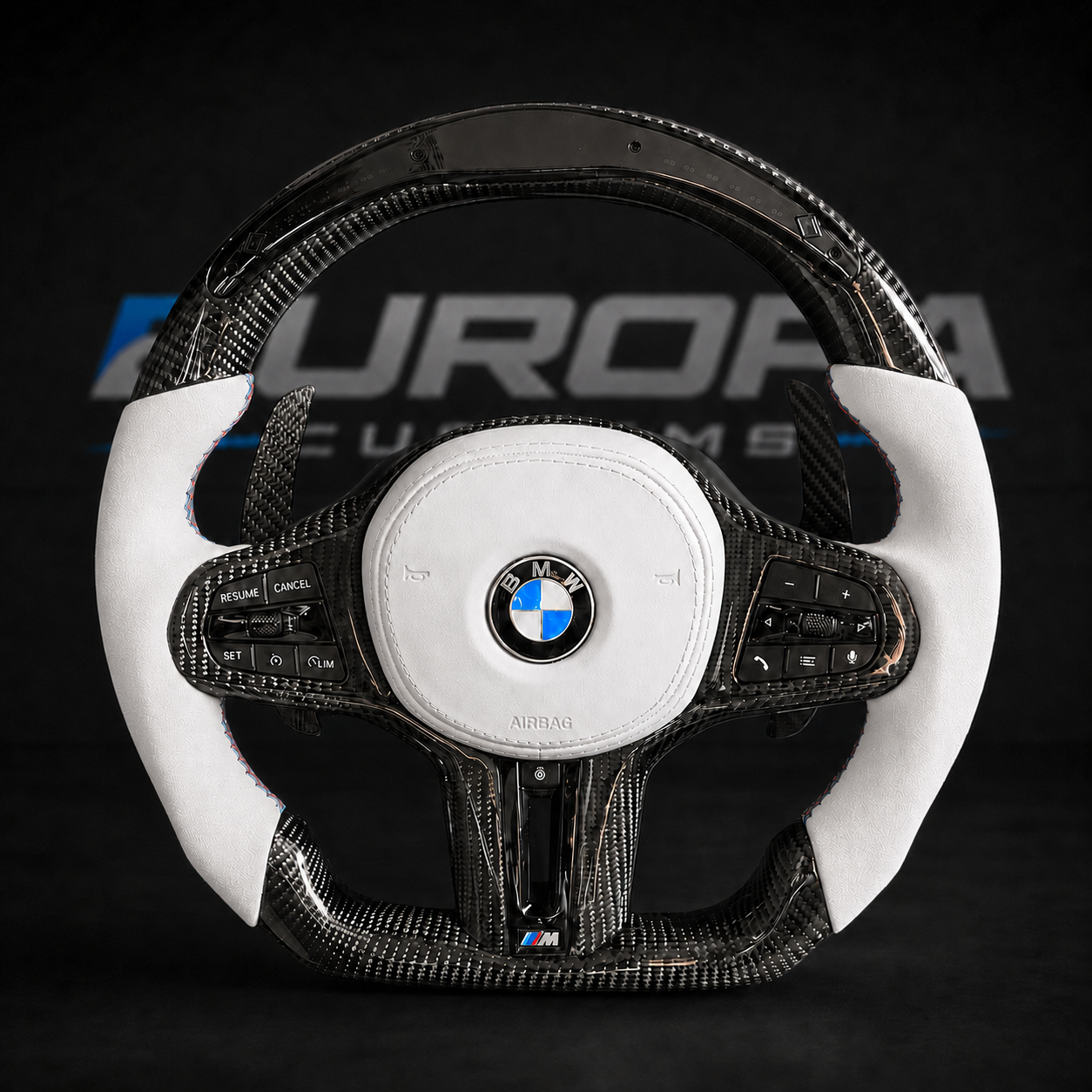 LED Carbon Fiber Steering Wheel M-Performance ULTIMATE CARBON Edition G-Series F91/ F92/ F93/F95/F96/F90 LCI/F87 LCI EUROPA CUSTOMS