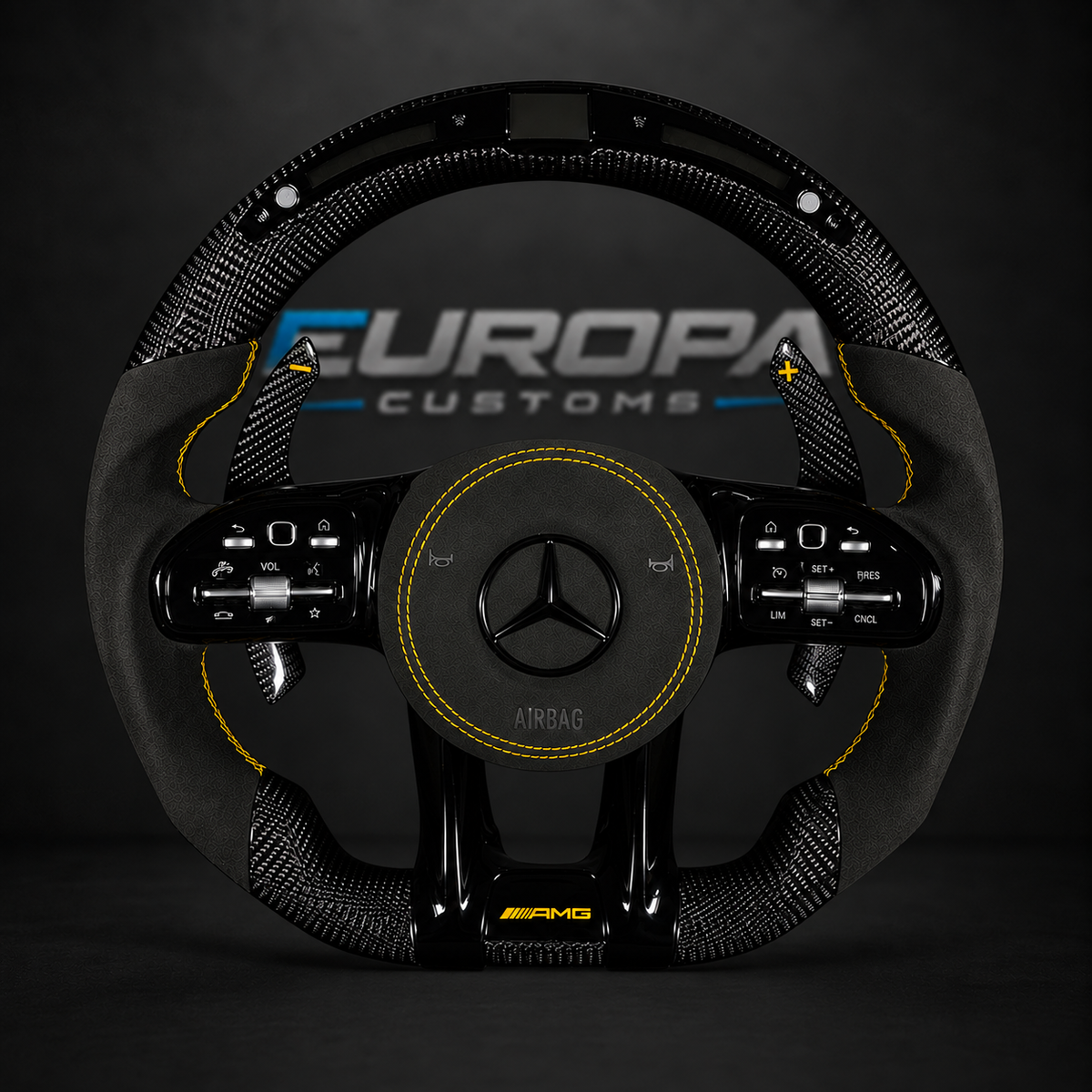 LED Carbon Fiber AMG Performance Steering Wheel
