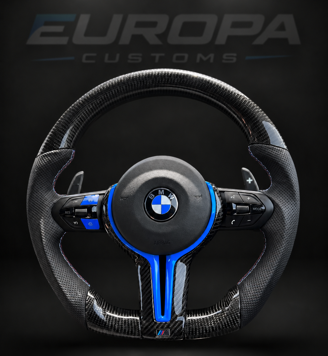 Carbon Fiber Steering Wheel E& F-Series EUROPA CUSTOMS