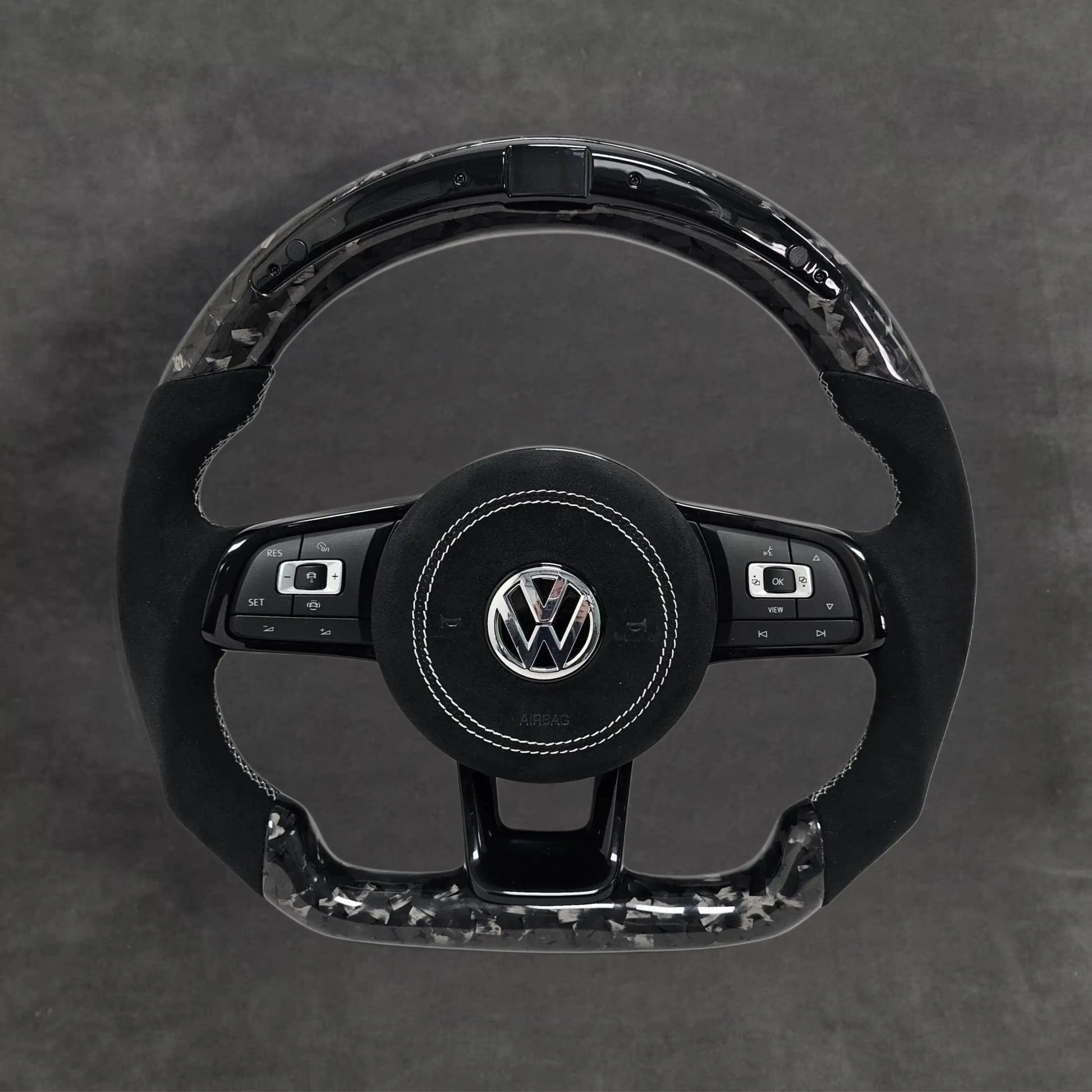 VW carbon fiber steering wheel by Europa Customs