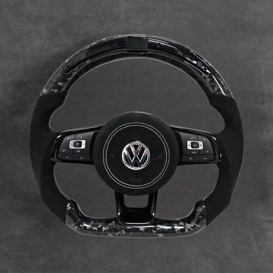 VW carbon fiber steering wheel by Europa Customs
