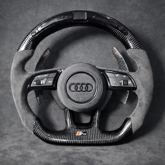 Audi carbon fiber steering wheel by Europa Customs