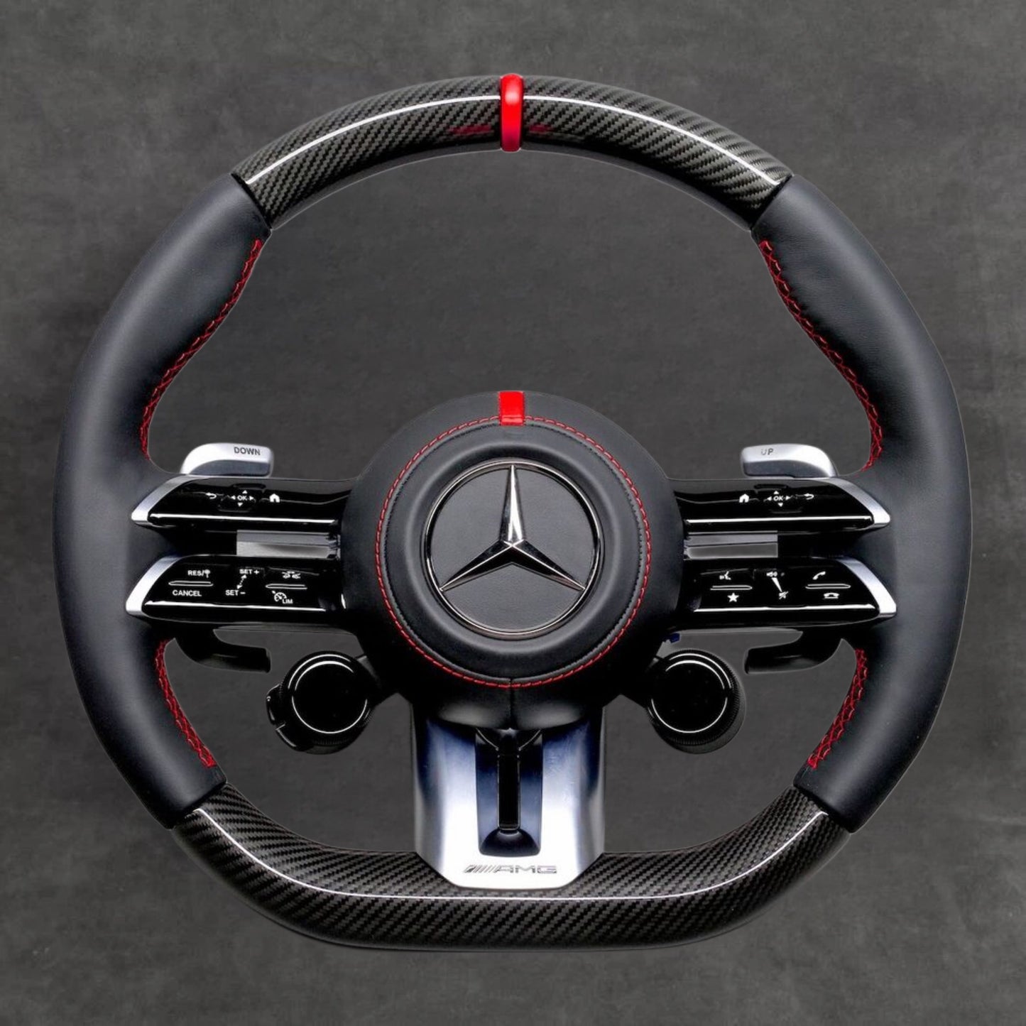 Mercedes carbon fiber steering wheel by Europa Customs