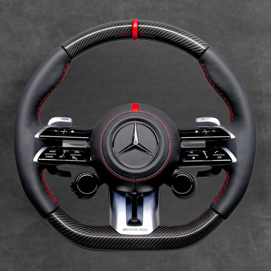 Mercedes carbon fiber steering wheel by Europa Customs