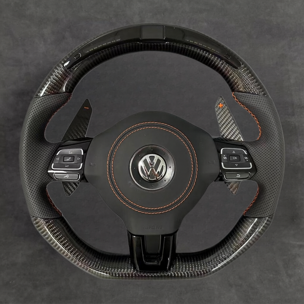 VW carbon fiber steering wheel by Europa Customs