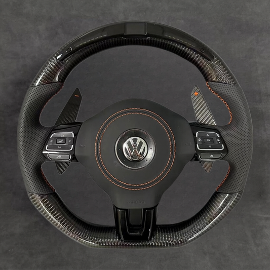 VW carbon fiber steering wheel by Europa Customs
