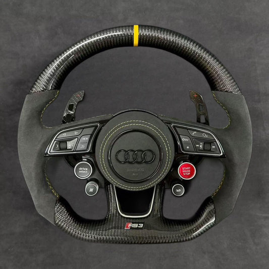Audi carbon fiber steering wheel by Europa Customs