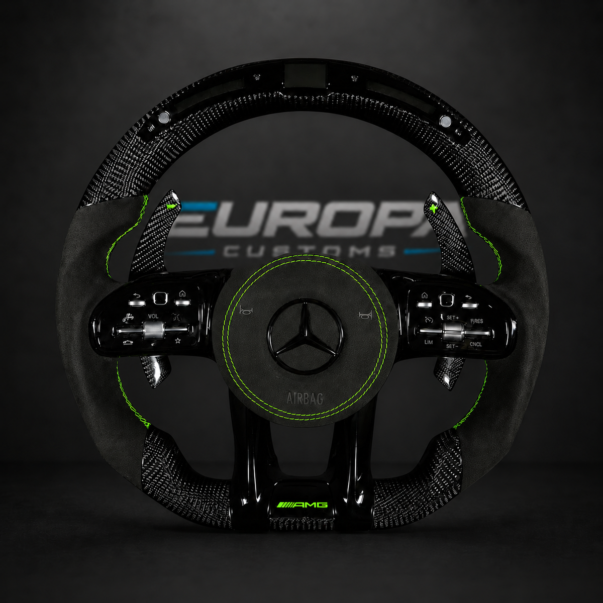 LED Carbon Fiber AMG Performance Steering Wheel