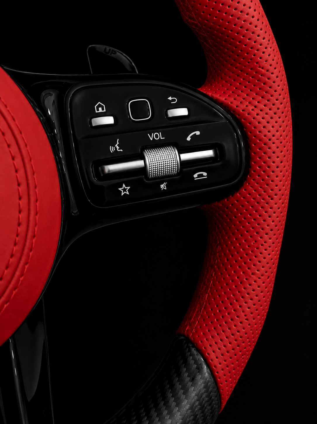 Carbon Fiber AMG Performance Steering Wheel Red EUROPA CUSTOMS