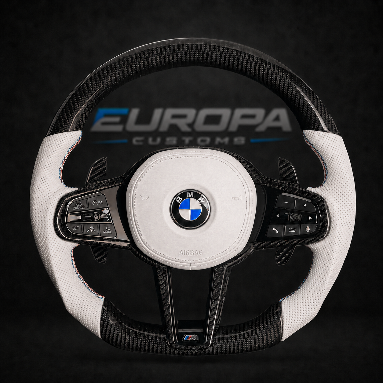 Carbon Fiber Steering Wheel Leather G-Series F91/F92/ F93/F95/F96/F90 LCI/F87 LCI EUROPA CUSTOMS