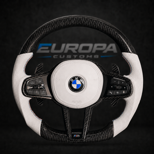Carbon Fiber Steering Wheel Leather G-Series F91/F92/ F93/F95/F96/F90 LCI/F87 LCI EUROPA CUSTOMS