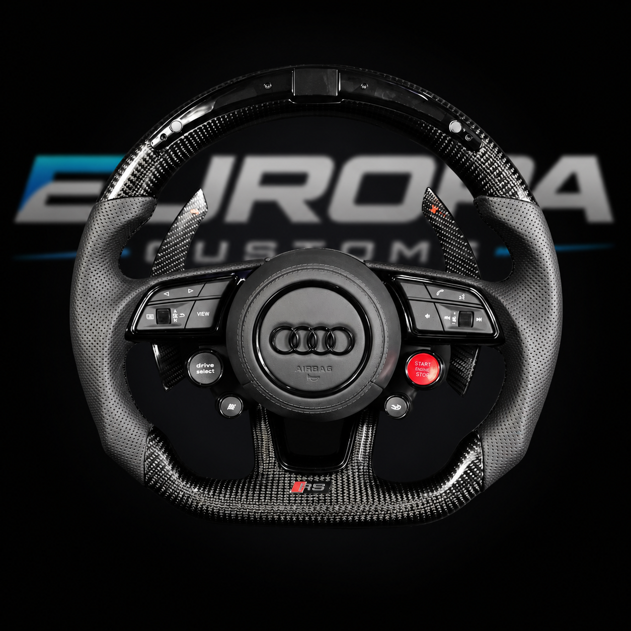 Audi LED Carbon Fiber Leather Steering Wheel for A4 A5 Q5 S4 S5 SQ5 RS4 RS5