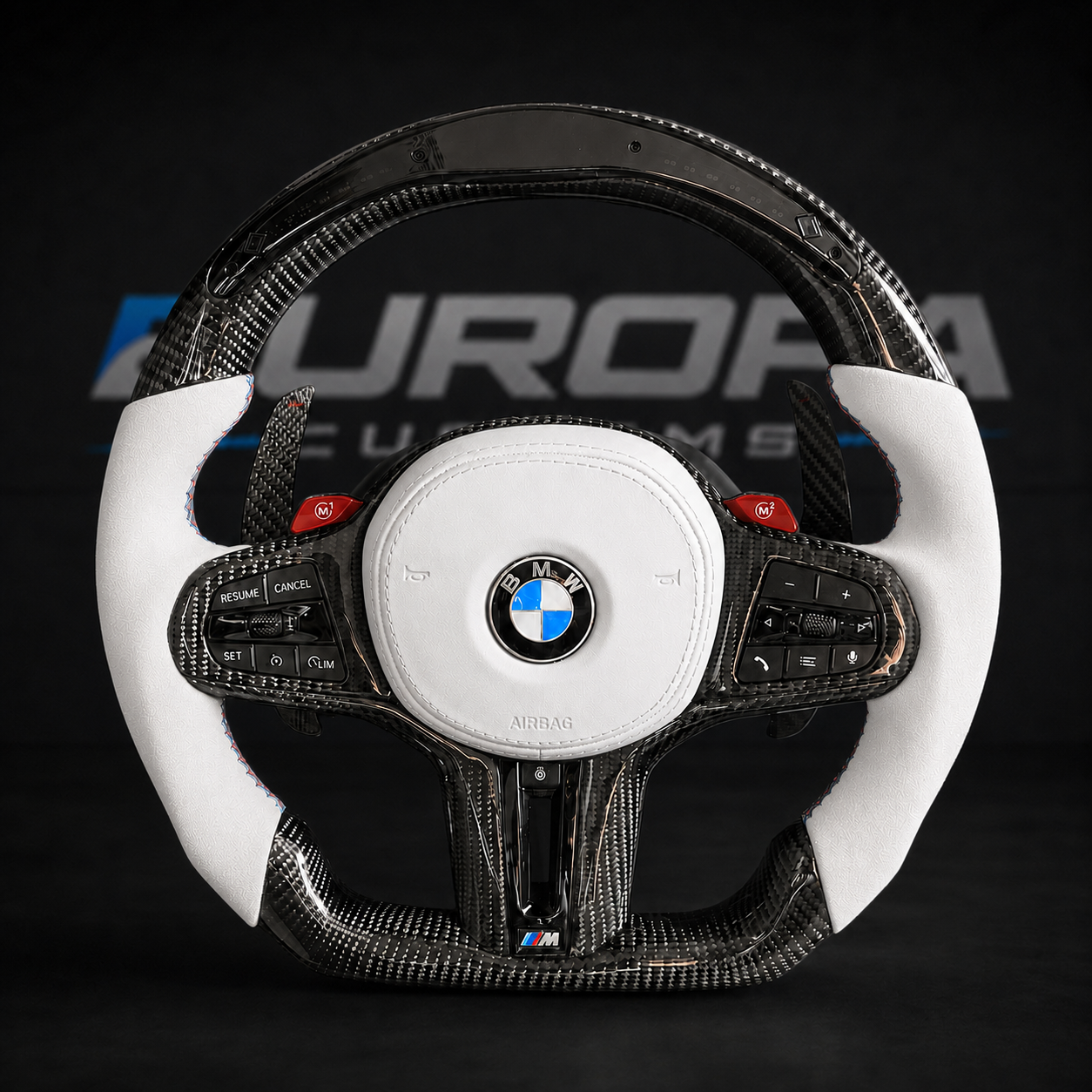 LED Carbon Fiber Steering Wheel G-Series F91/ F92/ F93/F95/F96/F90 LCI/F87 LCI EUROPA CUSTOMS