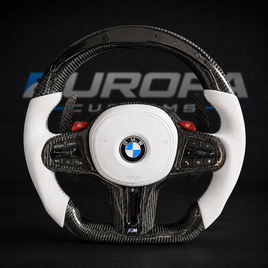 LED Carbon Fiber Steering Wheel G-Series F91/ F92/ F93/F95/F96/F90 LCI/F87 LCI EUROPA CUSTOMS