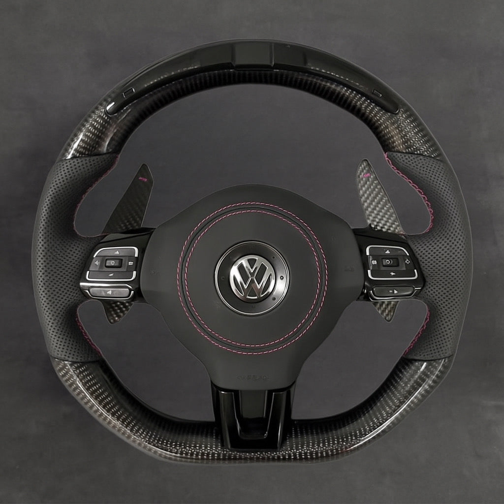 VW carbon fiber steering wheel by Europa Customs