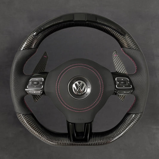VW carbon fiber steering wheel by Europa Customs